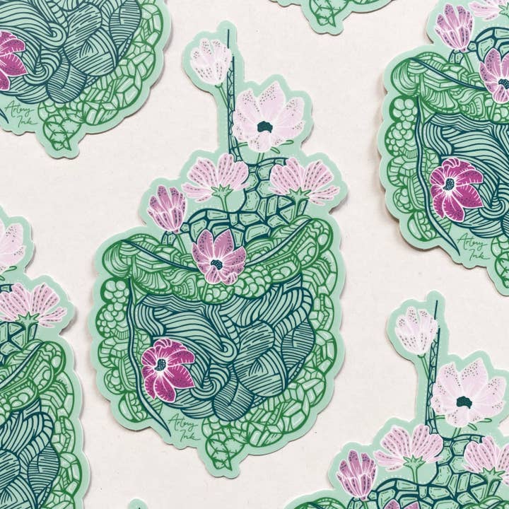 Autocolante Vinil Floral Guts por atacado de Artery Ink