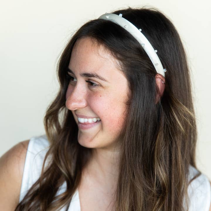 Padded Headband - Pearls | Satin-Like Everyday Headband for wholesale by Headbands of Hope | One Purchased One Donated