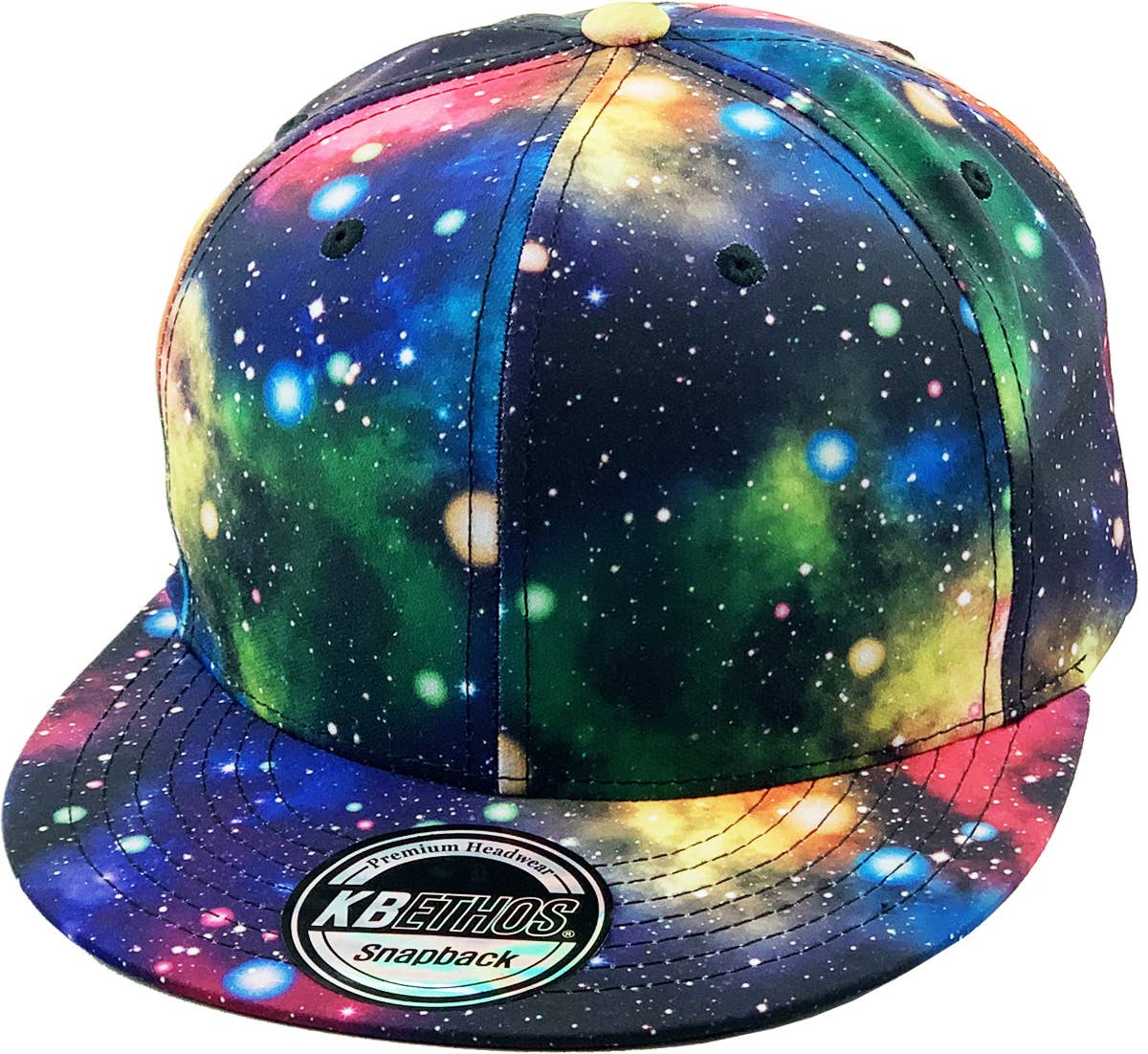 KBETHOS - Wholesale Flat Brim Cap - Unisex - Galaxy Snapback0