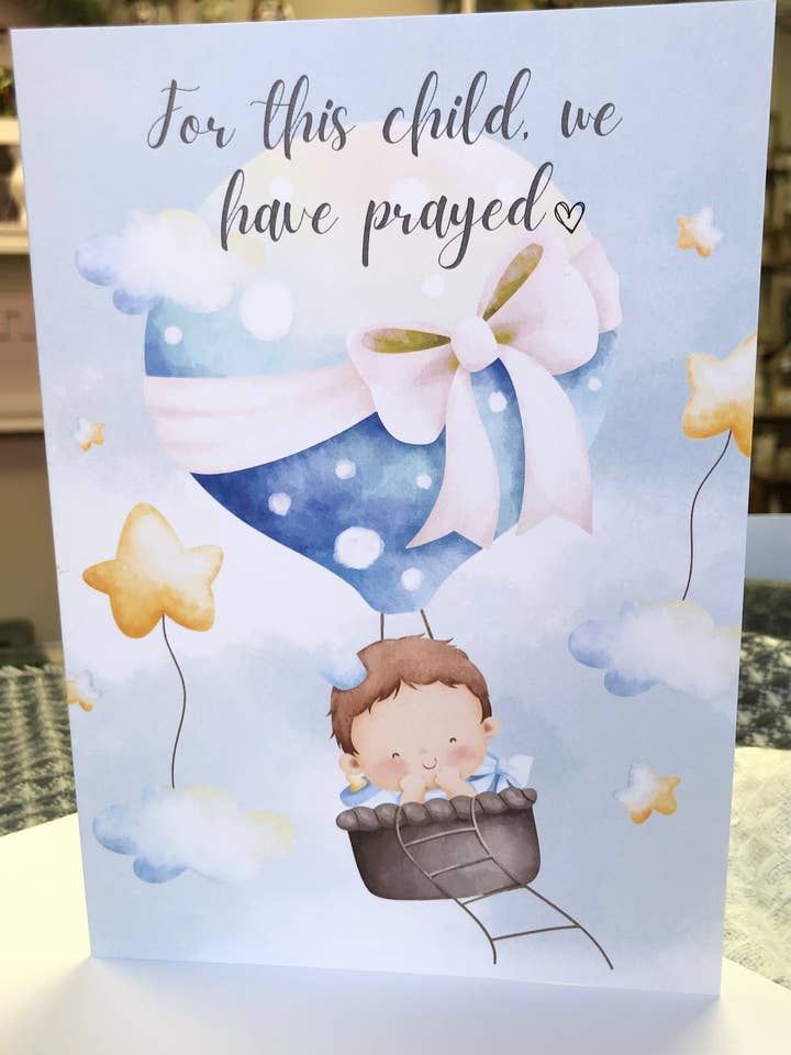 Baby Boy - Card for wholesale by Old Soul Woodworking LLC