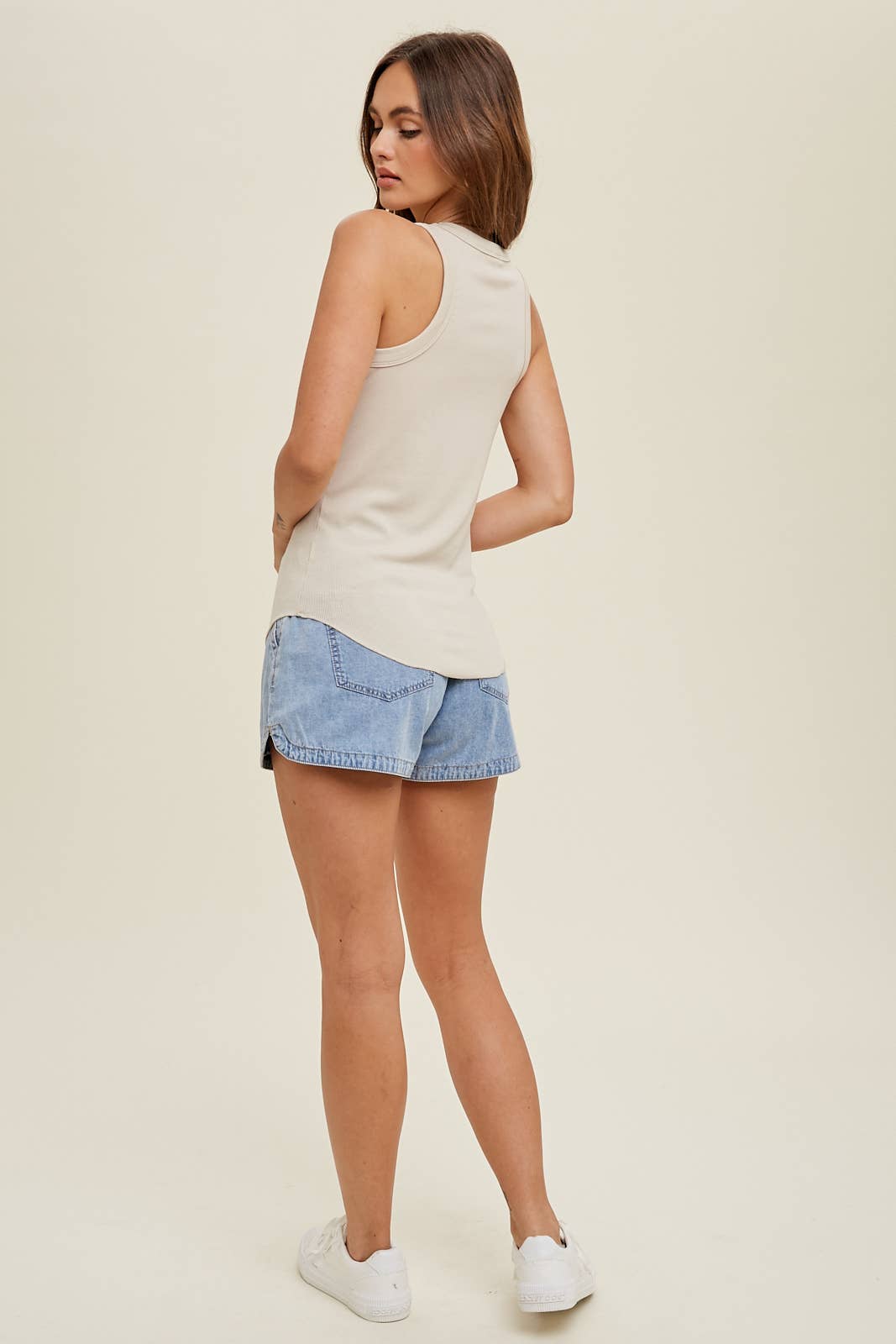 Wishlist Apparel - Wholesale Tank Top - Women's - CREW NECK RIBBED KNIT TANK TOP / WL18-104439