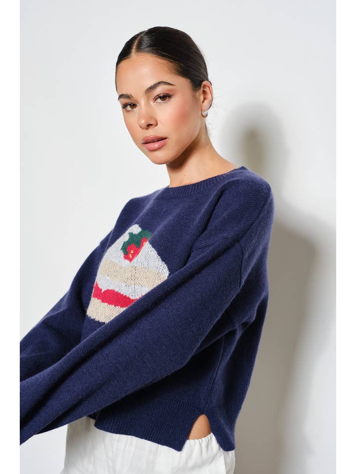Navy TRAVIS CAKE SWEATER for wholesale on Faire5