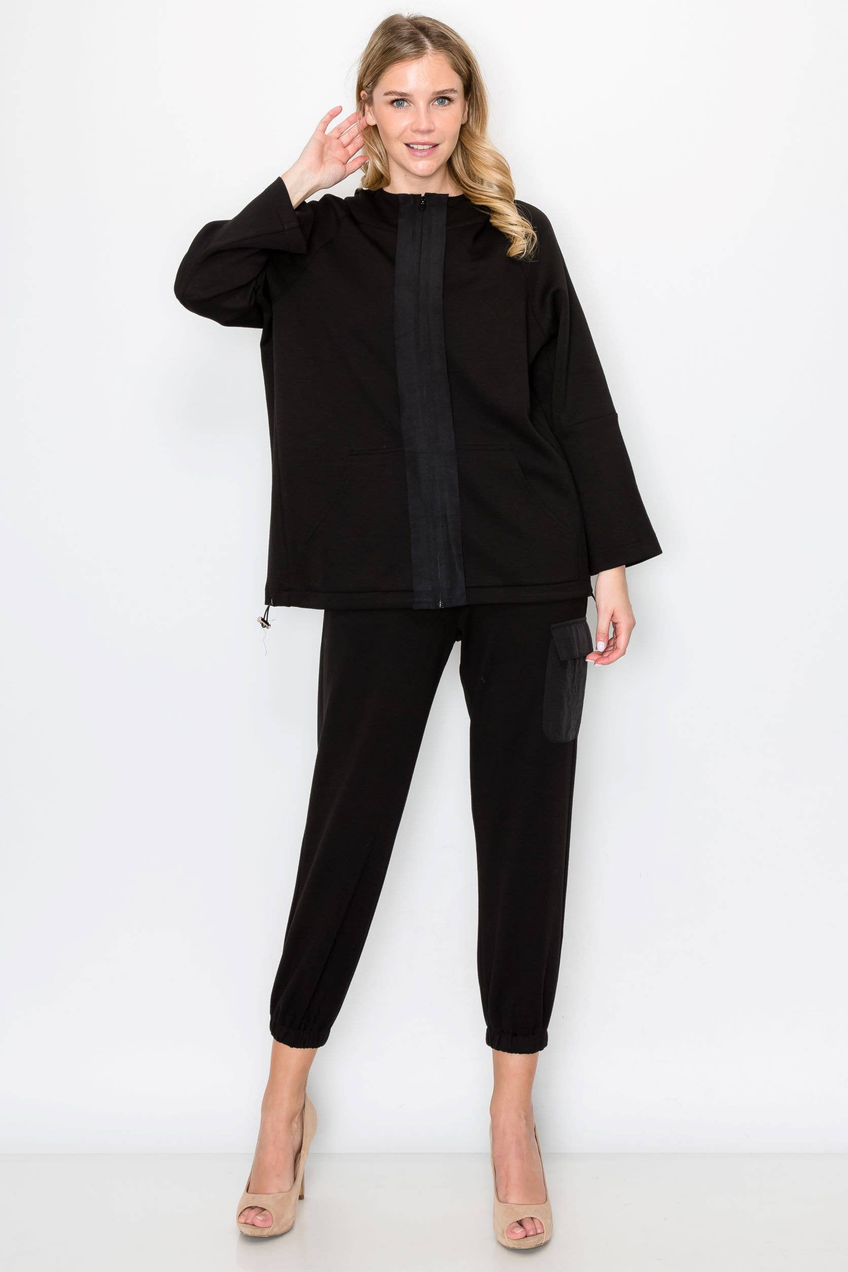 Joh Apparel - Wholesale Jacket - Women's - Kari Pointe Knit Hoodie Jacket15