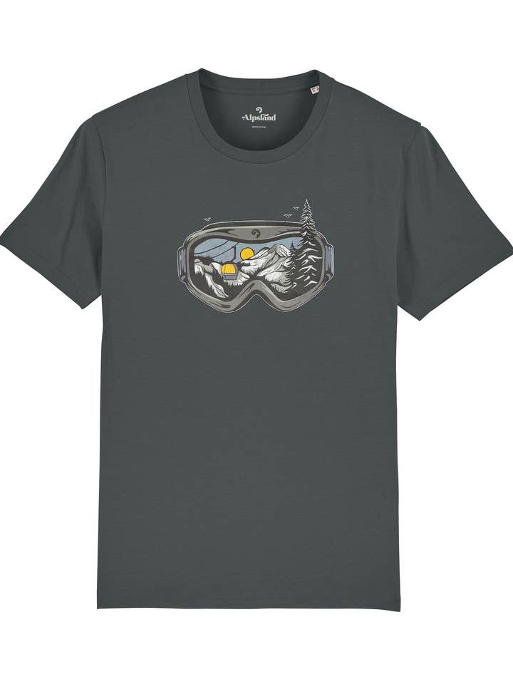 Masque de ski - T-shirt graphique organique pour homme pour la vente par Alpsland