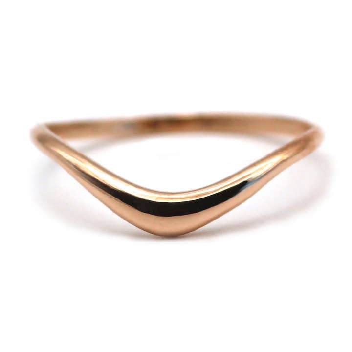 Anello in Oro Curvo Morbido 18K per la vendita all'ingrosso da parte di AdoreJ Jewelry Wholesale