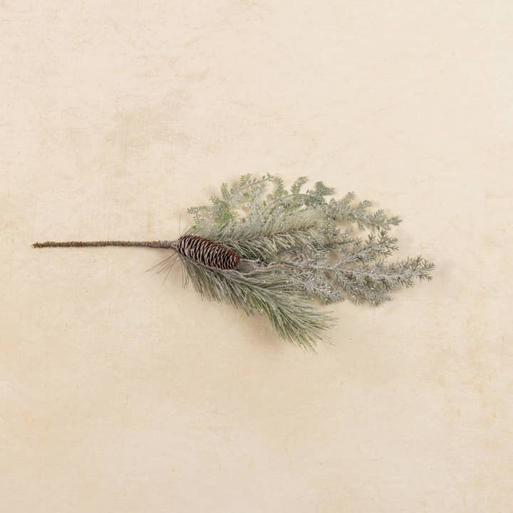 Ragon House - Wholesale Artificial plant - 20" GLITTERED PINE W/ FERN SPRAY3