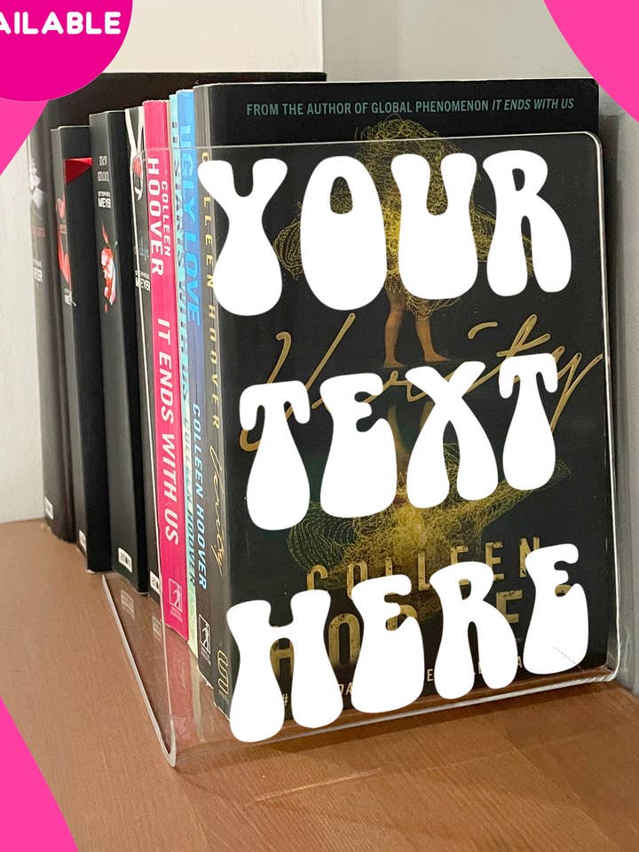 Personalised custom acrylic bookend home decor for wholesale by Buba Goods