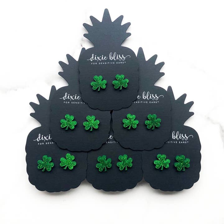 Dixie Bliss - Wholesale Stud/Post Earrings - Shamrocks