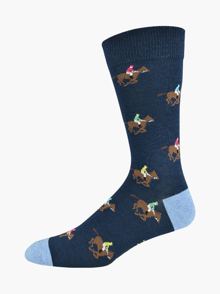 NAVY MENS GALLOPS BAMBOO SOCK for wholesale on Faire0