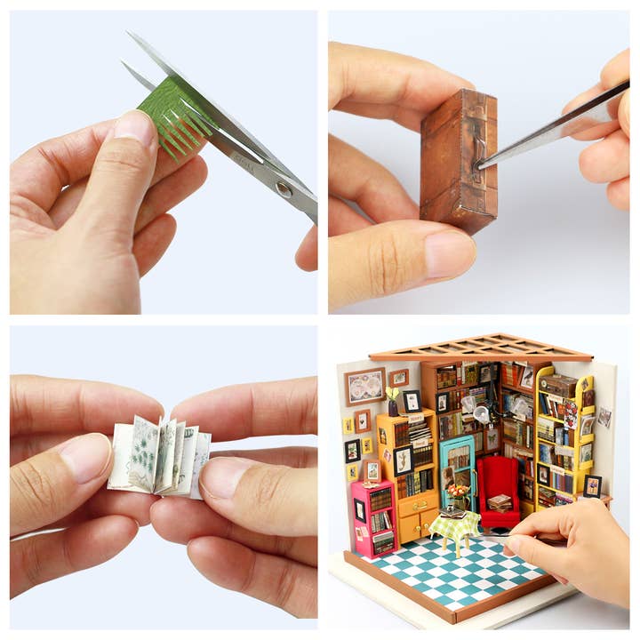 Hands Craft - Wholesale DIY Craft Kit - DIY Miniature House Kit: Sam's Study3