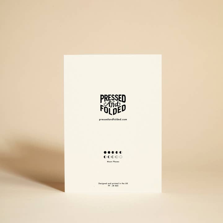 Pressed and Folded - Wholesale Everyday Greeting Card - Moon Phases Greeting Card1