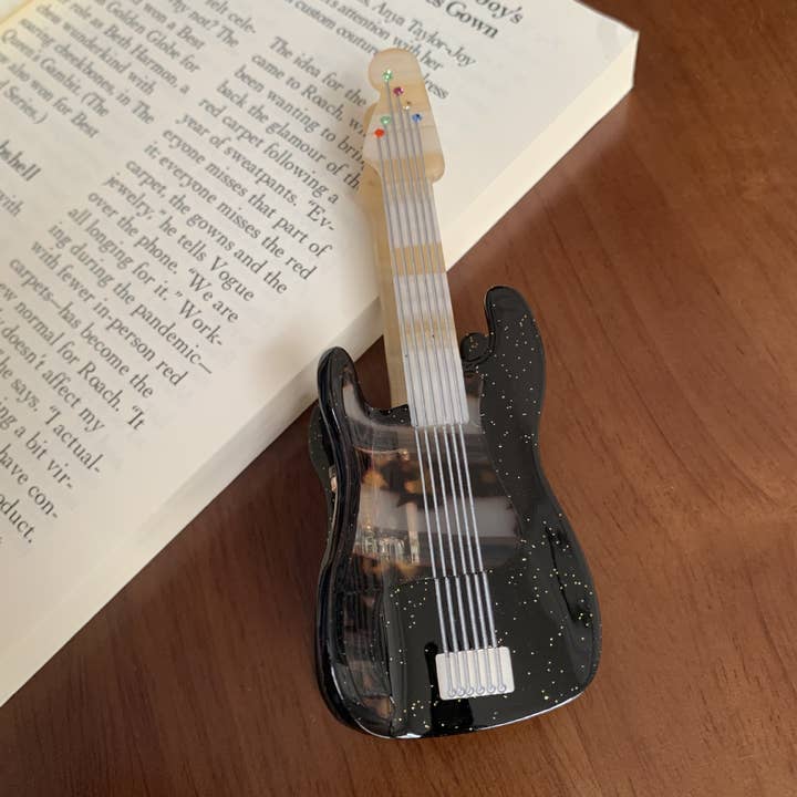 SoapElenGlen - Wholesale Hair Clip - Women's - Stylish Acetate Guitar Hair Claw, Musical Hair Accessory