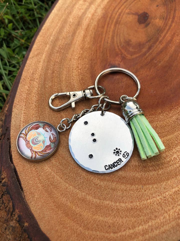 “Cancer” Zodiac Keychain for wholesale by The Imprint Duo