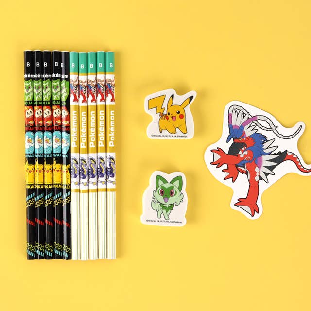 BCZShop - Wholesale Pencil - POKEMON PENCIL & SHAPED ERASER SET4