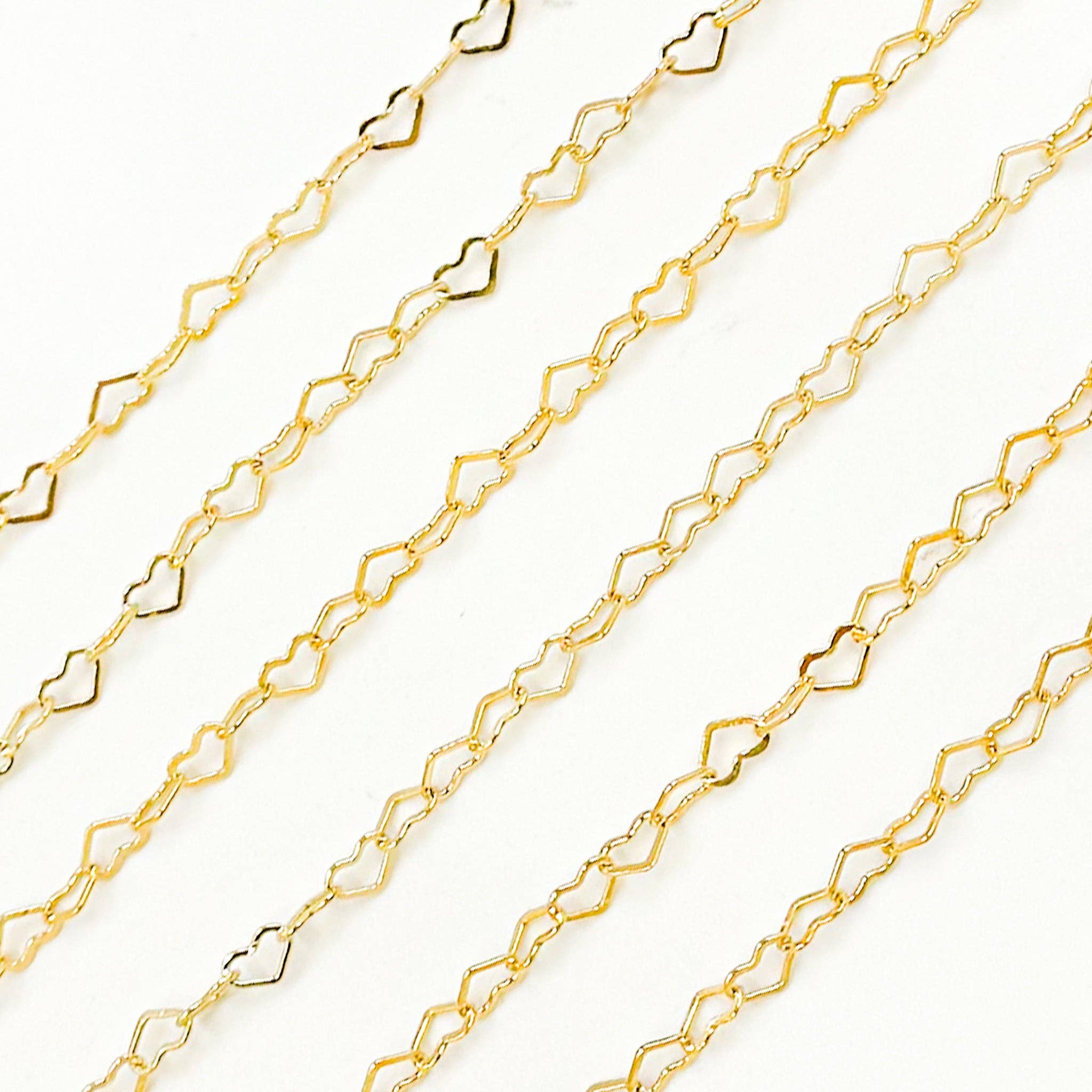 Tresor Jewelry Inc. - Wholesale Link & Chain Necklace - A35F/SPGF. 14K Gold Filled Flat Heart Link Chain3