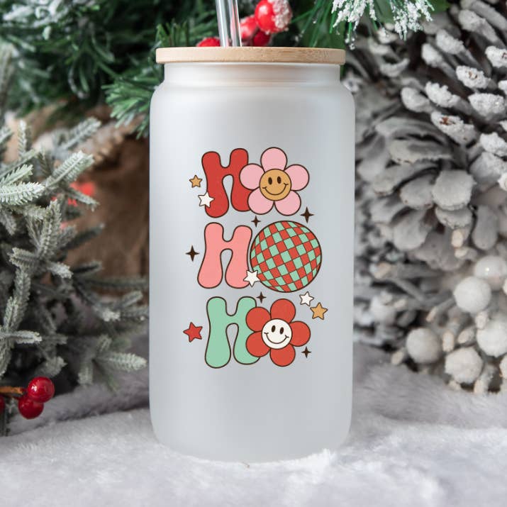 Barattolo di vetro retrò Ho Ho Ho per la vendita all'ingrosso da parte di Mrs Belles Boutique