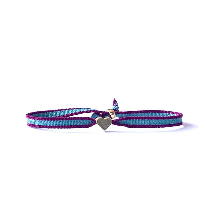 MundoconAlma* - Wholesale Beaded Bracelet - The lucky heart - elastic ribbon bracelet10