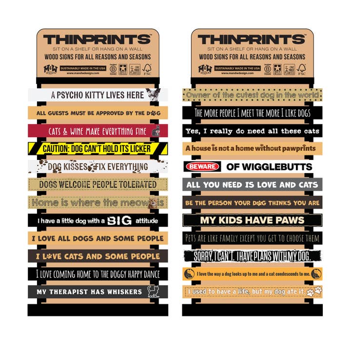 Pet Assortment Counter Display for wholesale by WitWords by M&W Design Co.