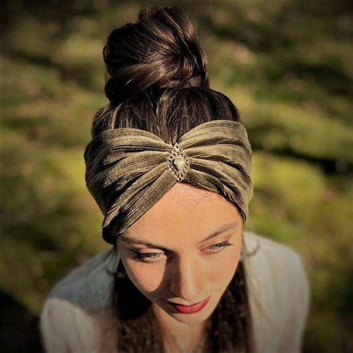 Strong women khaki headband for wholesale by Bohia