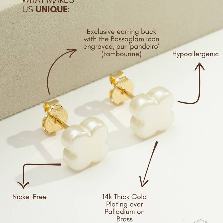 14k Gold Plated Statement Pavé | Earring | Best Sellers for wholesale on Faire