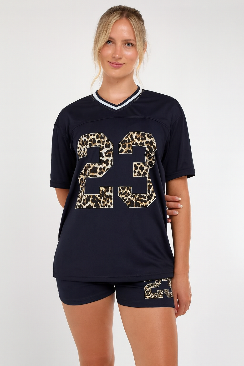 AX Labels - Wholesale Top & Short Set (NOT Loungewear) - Women's - Leopard Print 23 T-Shirt With Shorts Co-ord64