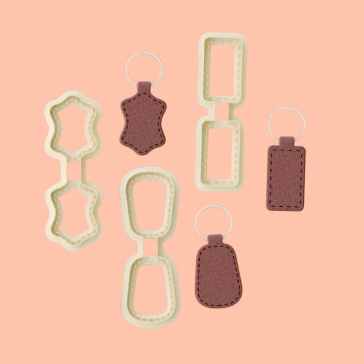 Leather Keychain Clay Cutters: DIY Tag Molds for wholesale by Roussell Prints and Demand LLC