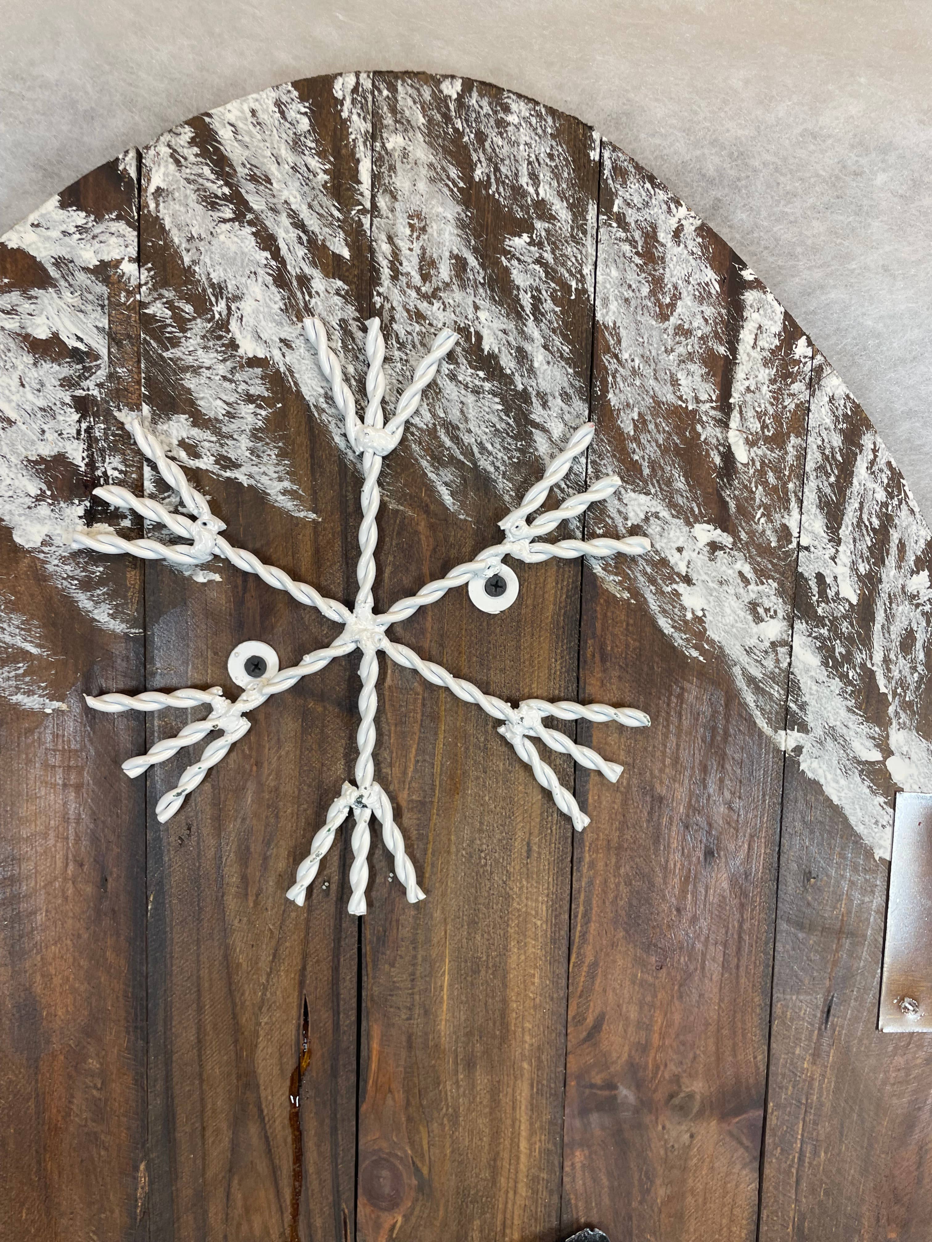 My Amigos Imports – Großhandel Weihnachtsschmuck – AUSVERKAUF-Weihnachtsschneemann Fenster-Wand-19x36H-Braun-30$4