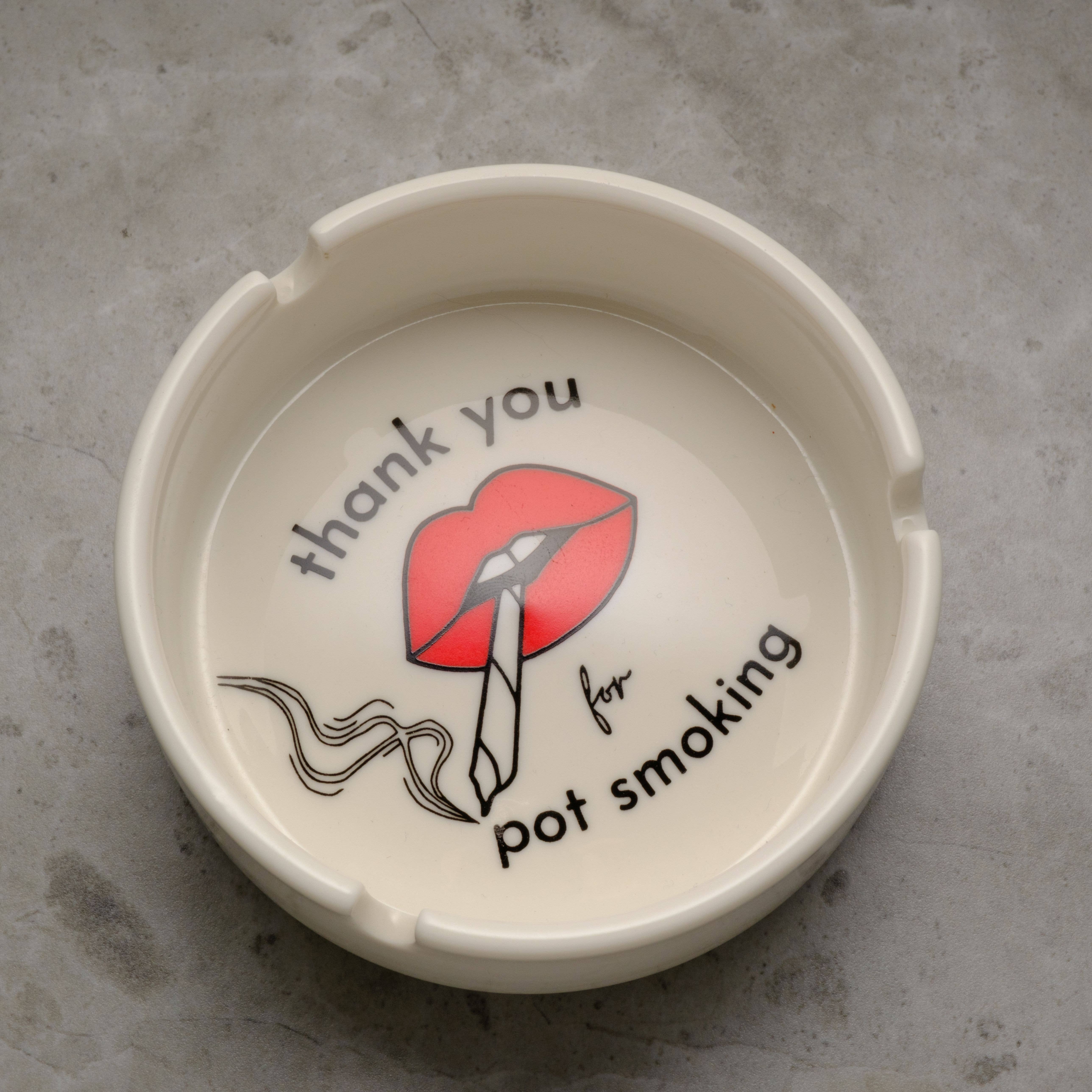Rogue Paq - Wholesale Ashtray - Porcelain Ashtray: Thank You for P0t Smoking1
