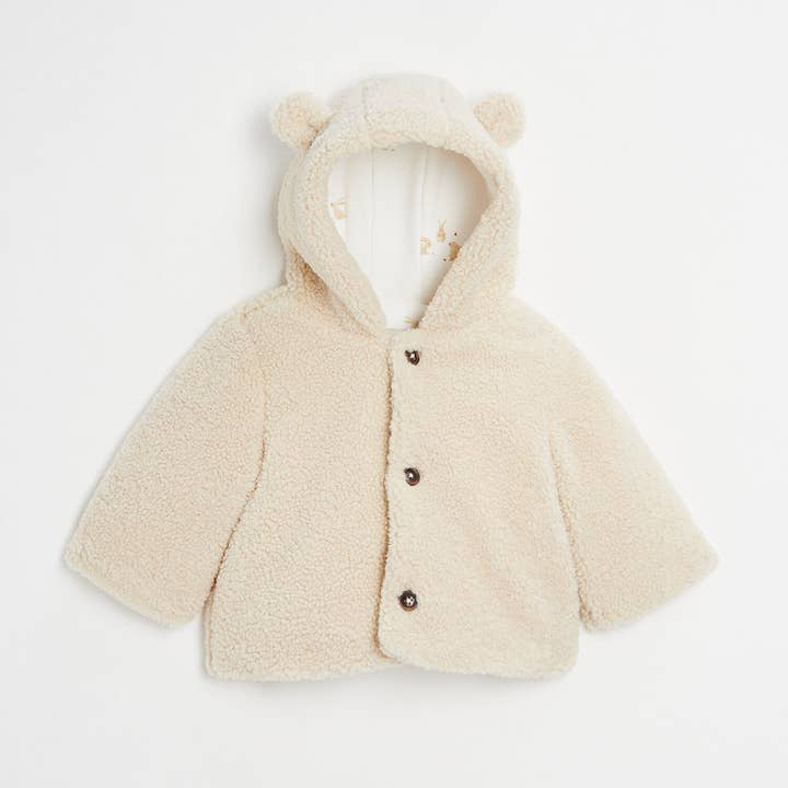 Isil 23 Baby Jacket with Bear Ears and Faux Horn Button for wholesale by Natalys