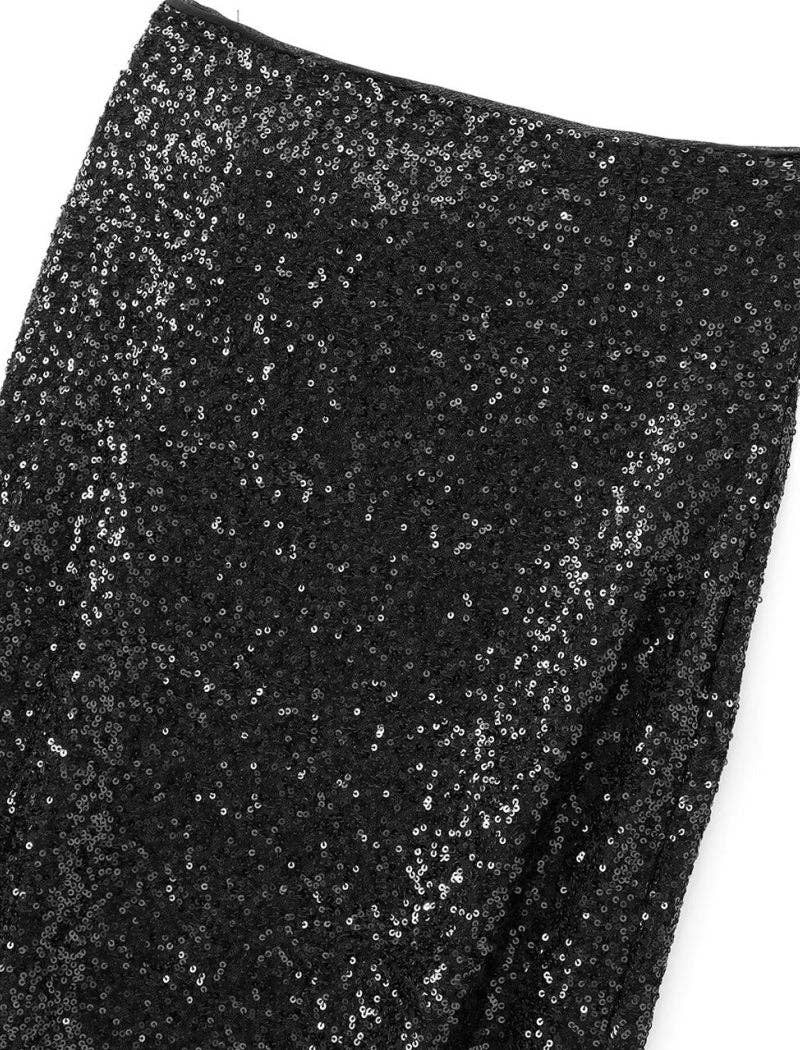 safistyle - Wholesale Skirt - Women's - Sequin Wrap Midi Skirt with Side Tie8