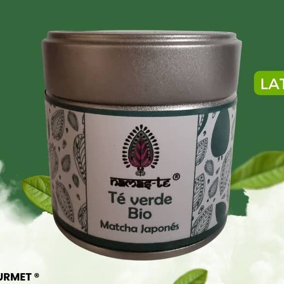 Organic Japanese Matcha Green Tea 30g can. for wholesale by namas-te (KALMA VITAL SPAIN SL)