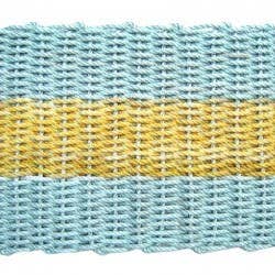 Aqua with Yellow Stripe for wholesale by Maine Coast Rope Rugs