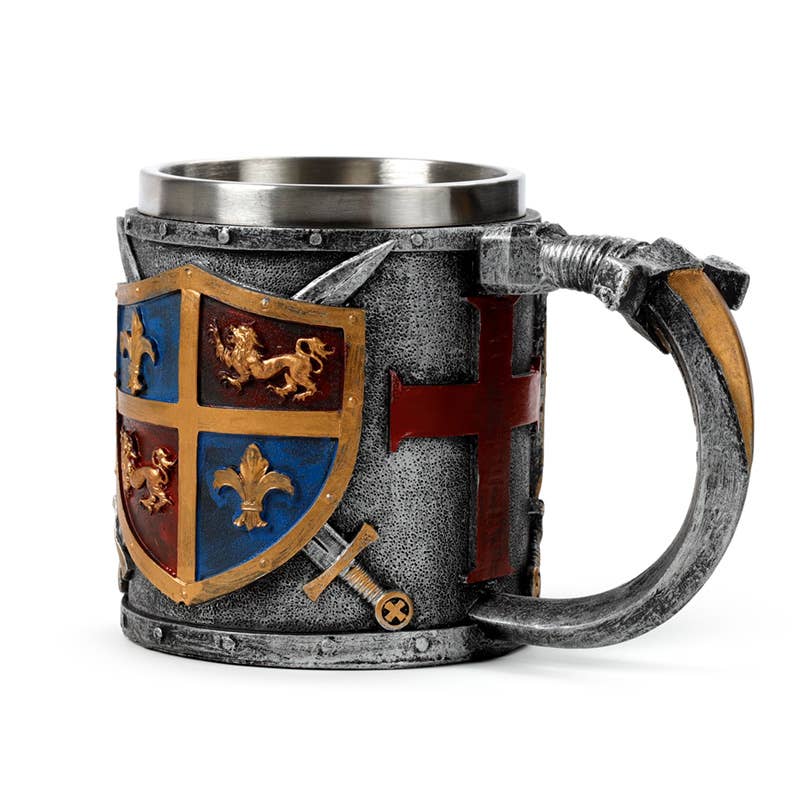 Puckator EU - Wholesale Ornament - Decorative Coat of Arms Gold and Silver Tankard2