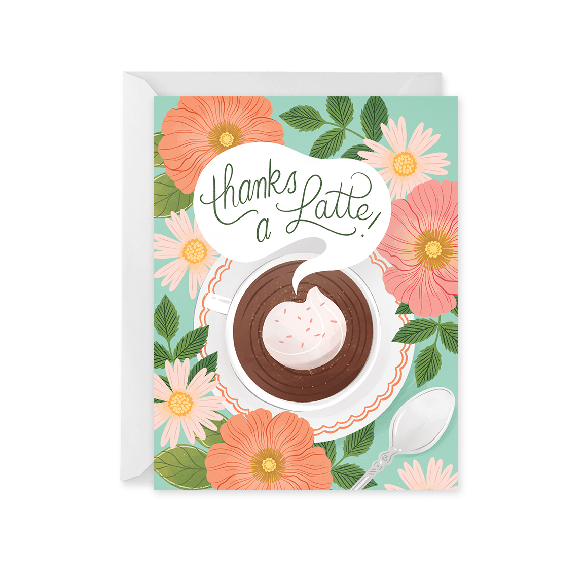 Paper Raven Co. - Wholesale Thank You Card - Thanks a Latte Card0