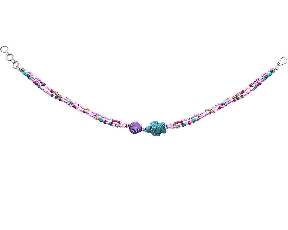 Pichincha - Wholesale Anklet - Sea Turtle Shell Beaded Multi Strand Anklet2