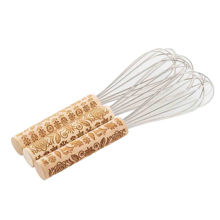 TableCraft Products Company - Wholesale Kitchen Tool/Gadget - Embossed Decorative Whisk, Winter Design8