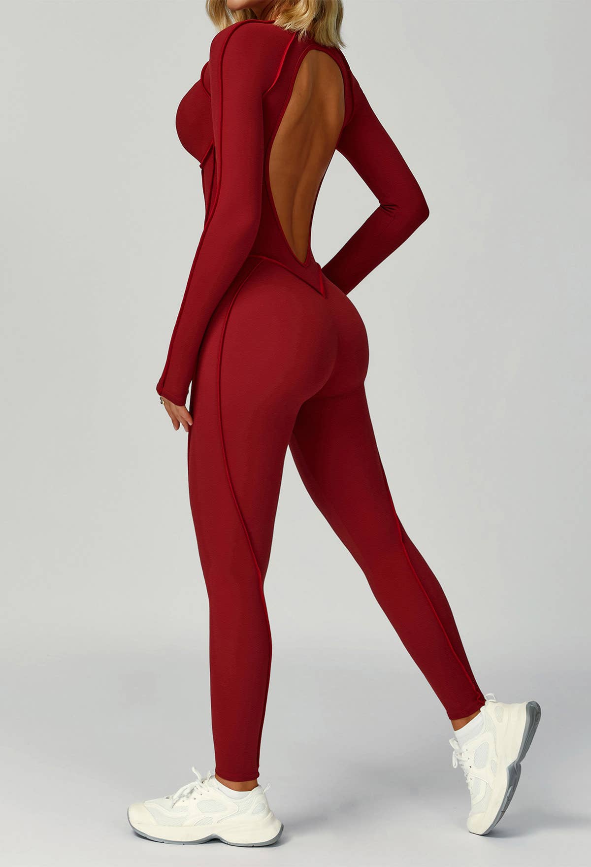 Crave by FW – wholesale Unitard – Dam – Långärmad rygglös yoga one-piece jumpsuit12