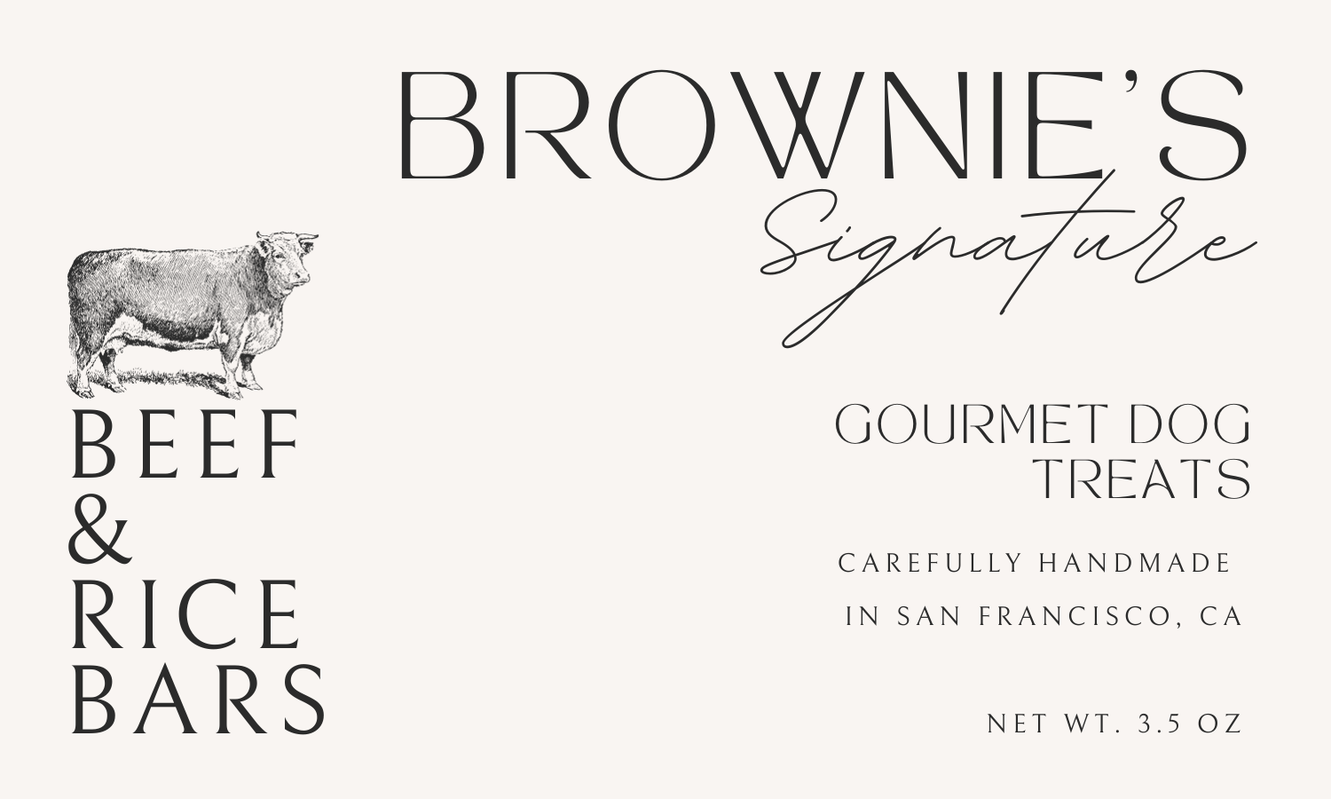 Brownie's Dog Treats - Wholesale Pet Treats - Dog - Beef & Rice Bars - 3.5 Oz Package4