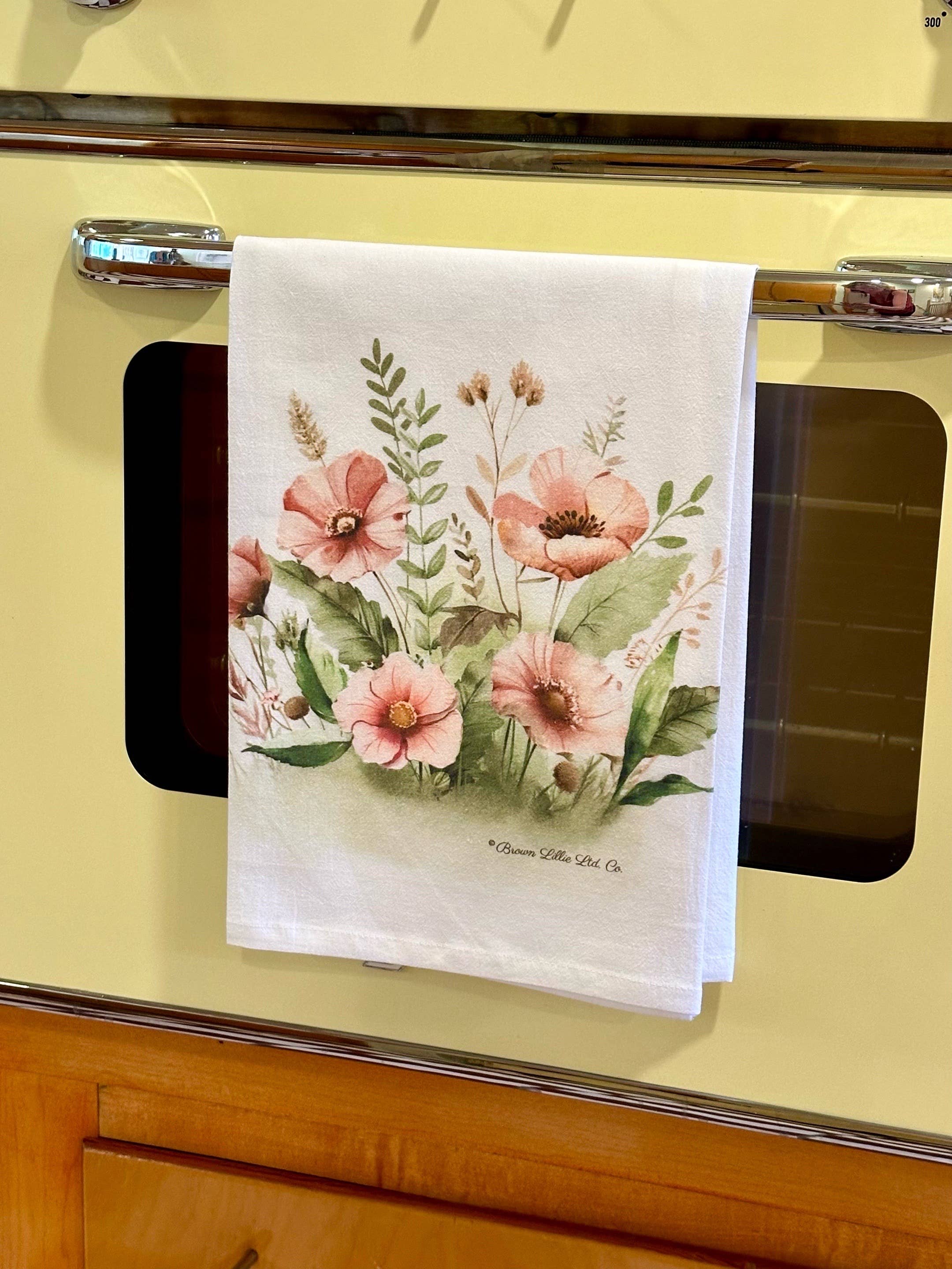 Brown Lillie – Großhandel Geschirrtücher – Geschirrtuch Musterpackung mit 13 Stück, Blumendesign, Geburtsblumen9