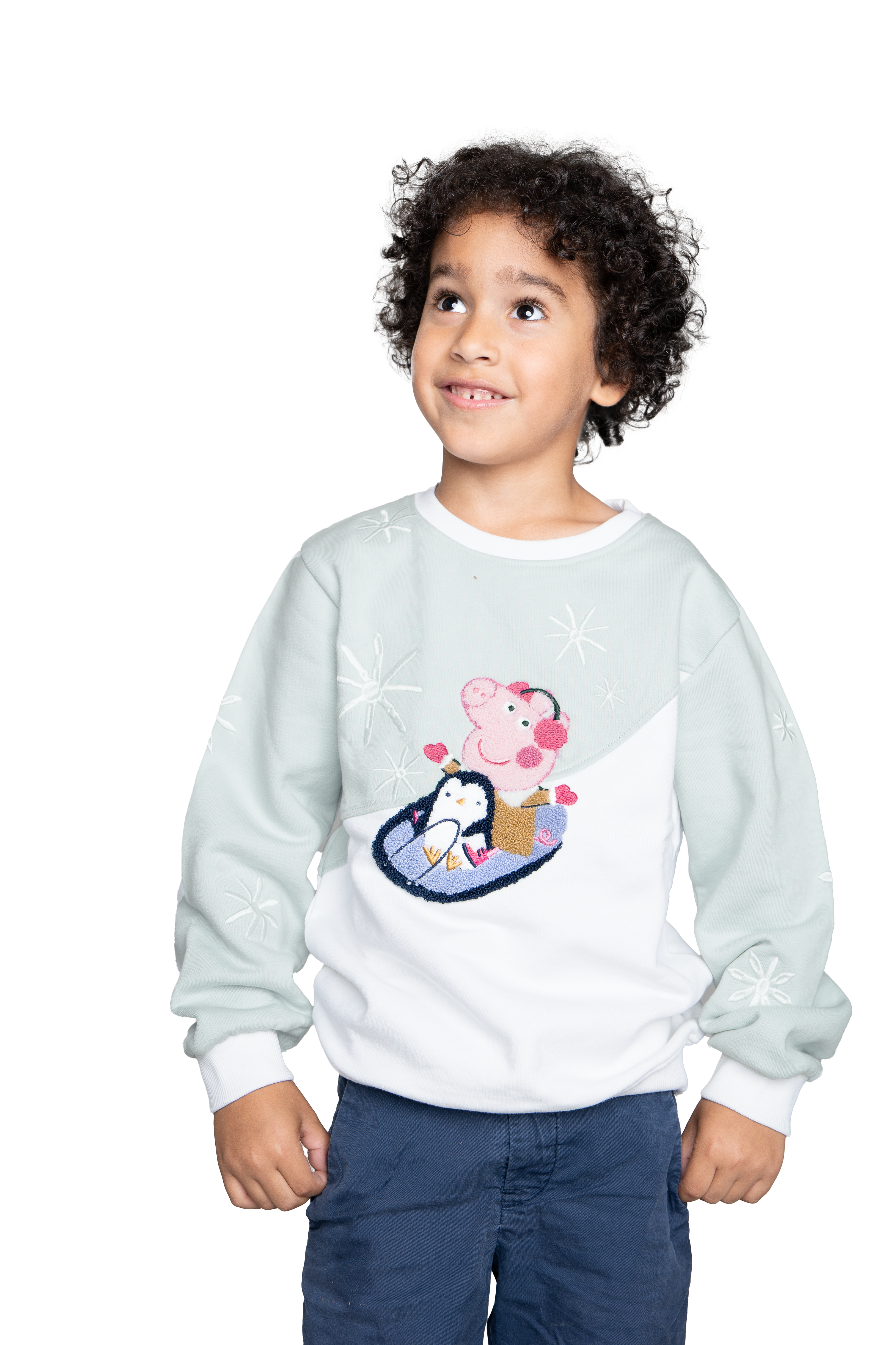 koaa - Wholesale Knit Sweater - Kids - koaa — Peppa Pig “Winter Time” — Sweater blue/white4