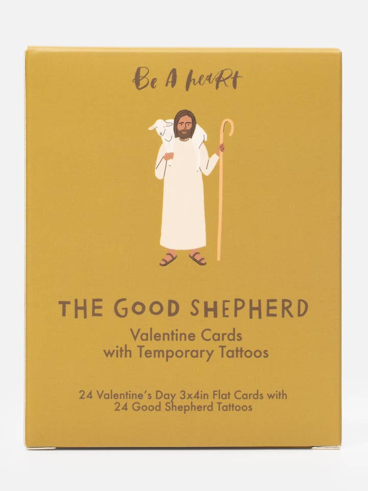 Tarjetas de San Valentín de Jesús es el Buen Pastor con Tatuajes Temporales para venta al por mayor de Be A Heart