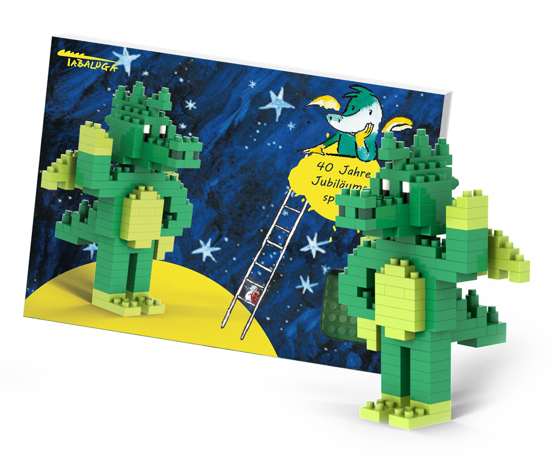 Brixies - Wholesale Build-a-Toy - Kids - BRIXIES Postcard Tabaluga - Limited Special Edition - 40th Anniversary Special