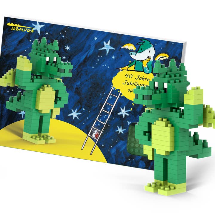 BRIXIES Postcard Tabaluga - Limited Special Edition - 40th Anniversary Special for wholesale by Brixies