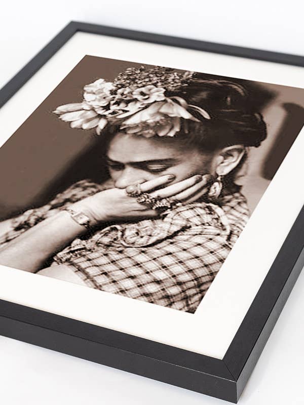 Frida Kahlo image. Wall art print with frame. for wholesale by Any Image