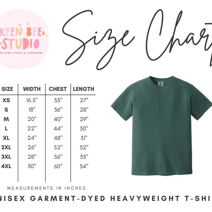 Keen Bee Studio - Wholesale Screen Printed T-Shirt - Unisex - Meet Me at the Bookshop Heavyweight T-shirt11