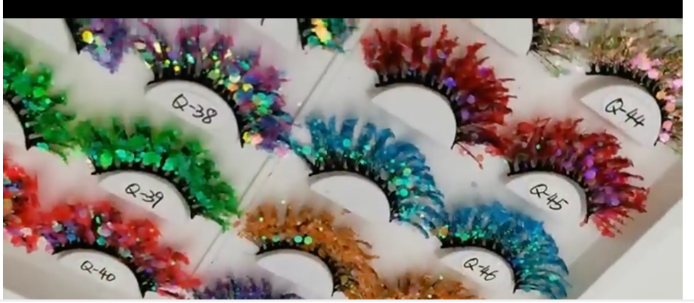 SugarQuoteMeNot LLC - Wholesale False/Fake Eyelashes - Glam Glow-in-the-Dark & Luminous Glitter Glam Eyelashes18