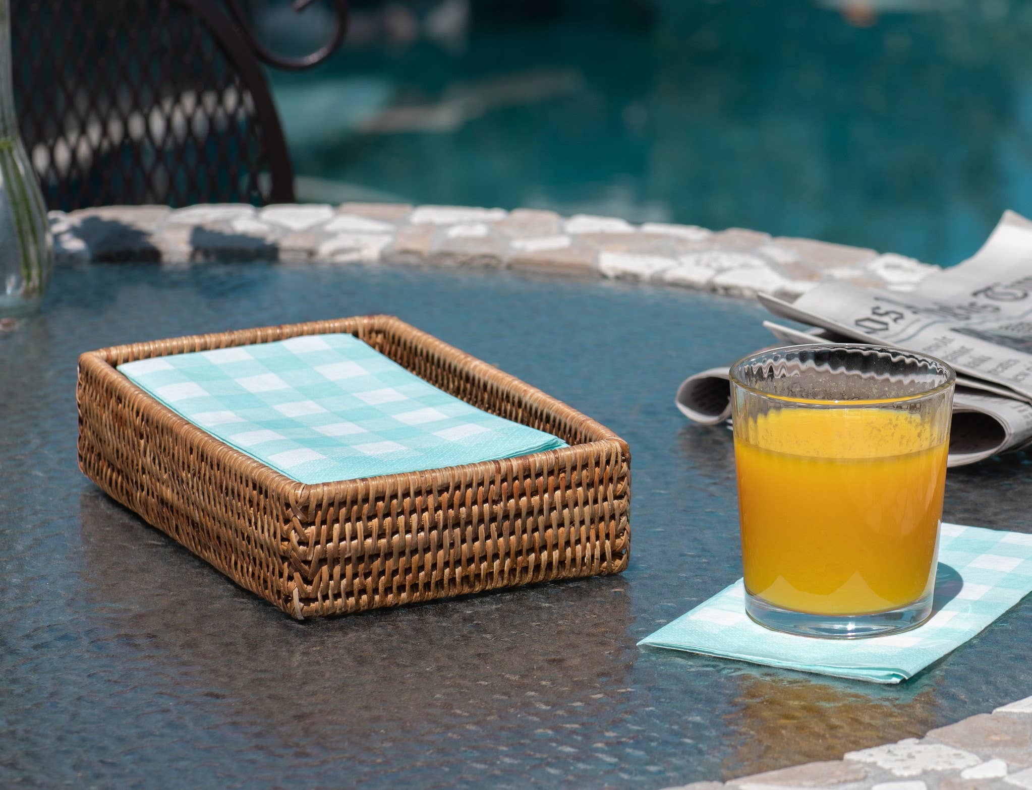 Artifacts Trading Company – wholesale Servetthållare – Rattan Gästhanddukshållare – Rektangulärt Servettfat7