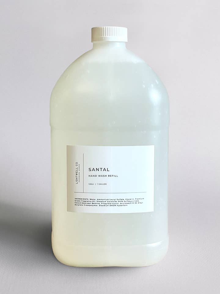 Santal Handtvättpåfyllning | En gallon för wholesale av Lightwell Co.
