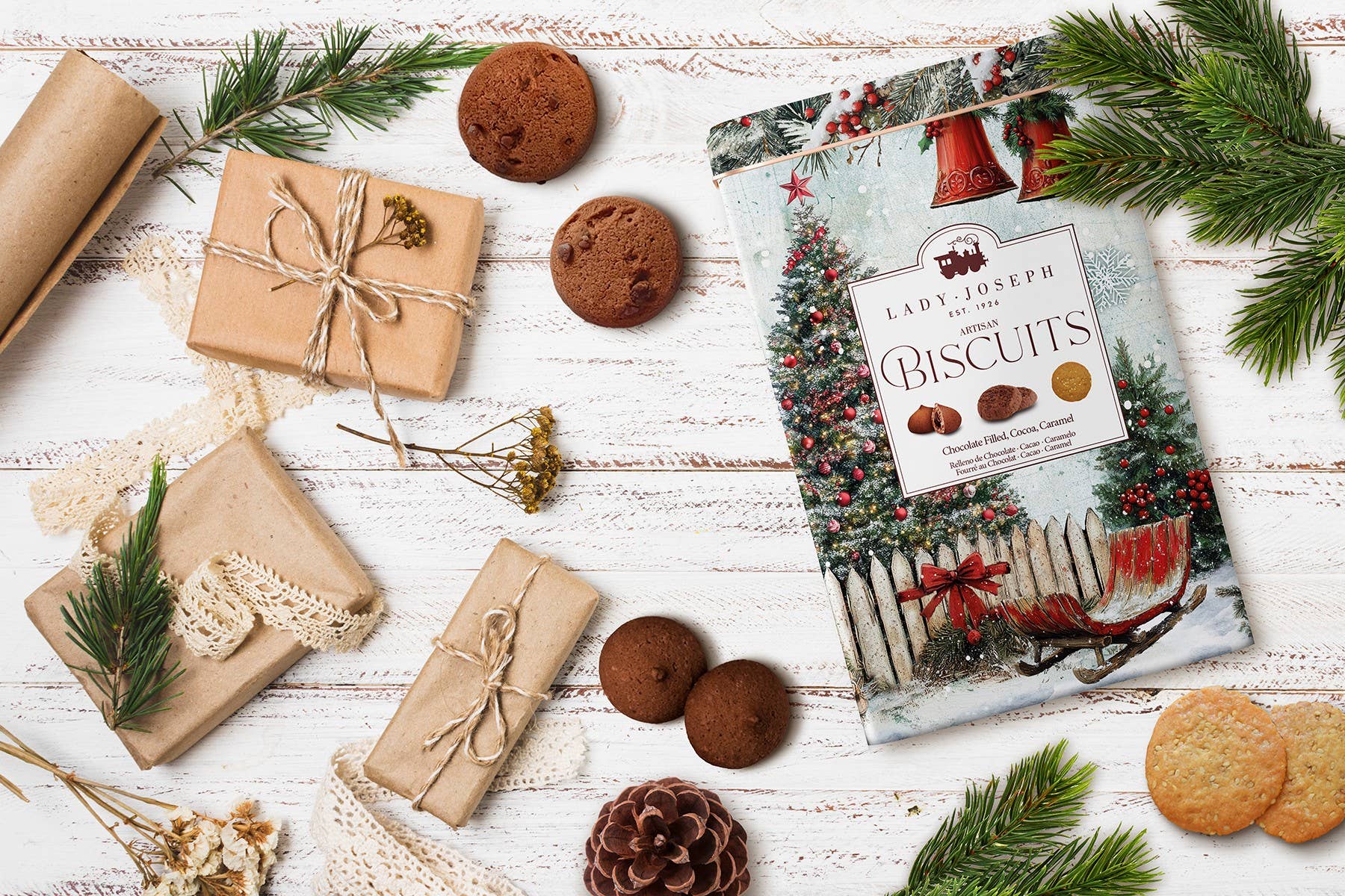 Lady Joseph - Wholesale Cookie - Assorted cookies in a metal gift box for Christmas2