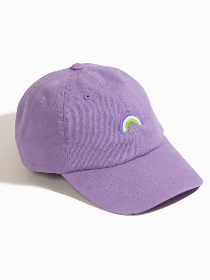 Genderqueer Rainbow Lilac Baseball Hat for wholesale by Qweer